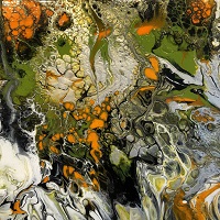 Silver and Green Composition